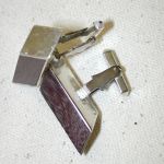 Vintage Sterling & Dark Wood Architectural Rhombus Cufflinks