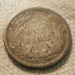 1890 U.S Liberty Seated Dime Variety 4 About Uncirculated