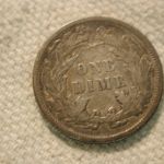 1890 U.S Liberty Seated Dime Variety 4 About Uncirculated