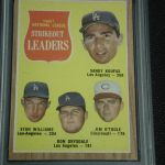 1962 Topps Sandy Koufax strike out leaders # 60 PSA 6 (MK)