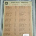 1962 Topps Sandy Koufax strike out leaders # 60 PSA 6 (MK)