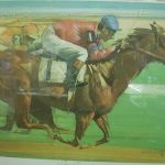 Eddie Arcaro signed Daniel Schwartz limited edition lithograph