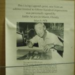 Eddie Arcaro signed Daniel Schwartz limited edition lithograph