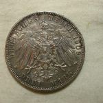 Germany States Prussia 1909 3 Marks KM #527 AU /ASW .4823