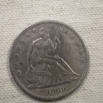 1869 U.S Seated Liberty Half Dollar About Uncirculated