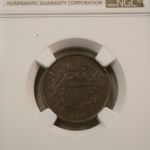 1864 Large Motto 2C Mint Error AU 55 BN Medallic Alignment NGC Certified