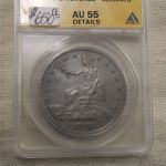 1878-S TR$ Type 2 Reverse AU 55 Details ANACS Certified