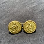 Waterbury Button Co. Buttons- Lion Crest on Lines-3 Small -4 Large Buttons Pattern #29193