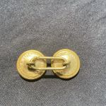 Waterbury Button Co. Buttons- Lion Crest on Lines-3 Small -4 Large Buttons Pattern #29193