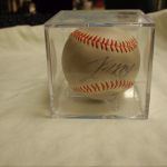 John Maine Autographed Baseball Official OLB3 League in presentation case