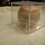 John Maine Autographed Baseball Official OLB3 League in presentation case