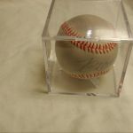 John Maine Autographed Baseball Official OLB3 League in presentation case