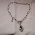Judith Ripka .925 Smoky Quartz Chain Toggle Charm Enhancer set