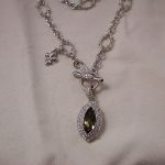 Judith Ripka .925 Smoky Quartz Chain Toggle Charm Enhancer set