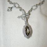 Judith Ripka .925 Smoky Quartz Chain Toggle Charm Enhancer set