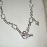 Judith Ripka .925 Smoky Quartz Chain Toggle Charm Enhancer set