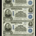 New Jersey Labor National Bank Uncut Sheet 1902 FR.609 Charter #12939 PMG 63