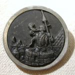 Sentinal of Cracow vintage three dimensional 39mm Button