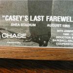 Shea Stadium CASEY'S LAST FAREWELL - Mets Manager August 1965 framed photo