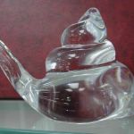 Snail Marcoli Sweden clear Crystal clear swirl Figurine 5" signed numbered B.62