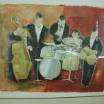 Tony Agostini signed Artists Proof Jazz Quintet lithograph