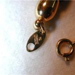 Trifari signed Twist Black bead and Gold Necklace 28" & Bracelet 7"