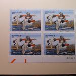 U.S. Duck Stamps Plate Block $10 Redhead Ducks US Department of The Interior