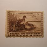 U.S. Stamp Scott #RW6 US Department of Agriculture $1 Migratory Bird Hunting Stamp No Gum