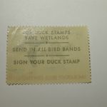 U.S. Stamp Scott #RW36 US Department of Interior $3 Migratory Bird Hunting Stamp - White-Winged Scoters, Bent Upper Rt Corner, NH