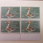 U.S. Duck Stamps Plate Block $7.50 Fulvous Whistling Duck US Department of The Interior