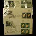 United Nations First Day 1953 1954 lot of 10 mint blocks