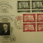 United Nations First Day mint blocks 1955 lot of 8