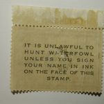 US Department of Interior Scott #RW20 $2 Blue-Winged Teal 1953, MNH/ gum skips on Tabe small thin on stamp - Plate Single #163622