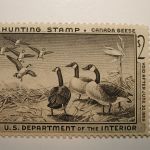 US Department of Interior Scott #RW25 $2 Canada Geese Stamp 1958, LH/Used