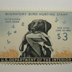 US Department of Interior Scott #RW26 $3 Labador Retriever Carring Mallard 1959, MNH