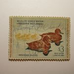 US Department of Interior Scott #RW27* $3 Redhead Ducks 1960, Used & Signed