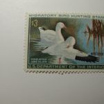 US Department of Interior Scott #RW37* $3 Ross' Geese Stamp 1970, MNH