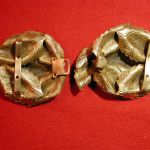 Vintage Dress Sash/Scarf Clip Gold-Tone Leaves Art Deco Nouveau