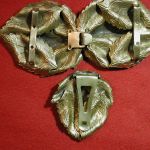 Vintage Dress Sash/Scarf Clip Gold-Tone Leaves Art Deco Nouveau