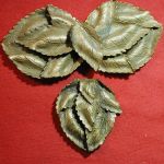 Vintage Dress Sash/Scarf Clip Gold-Tone Leaves Art Deco Nouveau