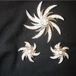 Vintage SARAH COVENTRY - Evening Comet - Brooch & Clip on Earrings Set