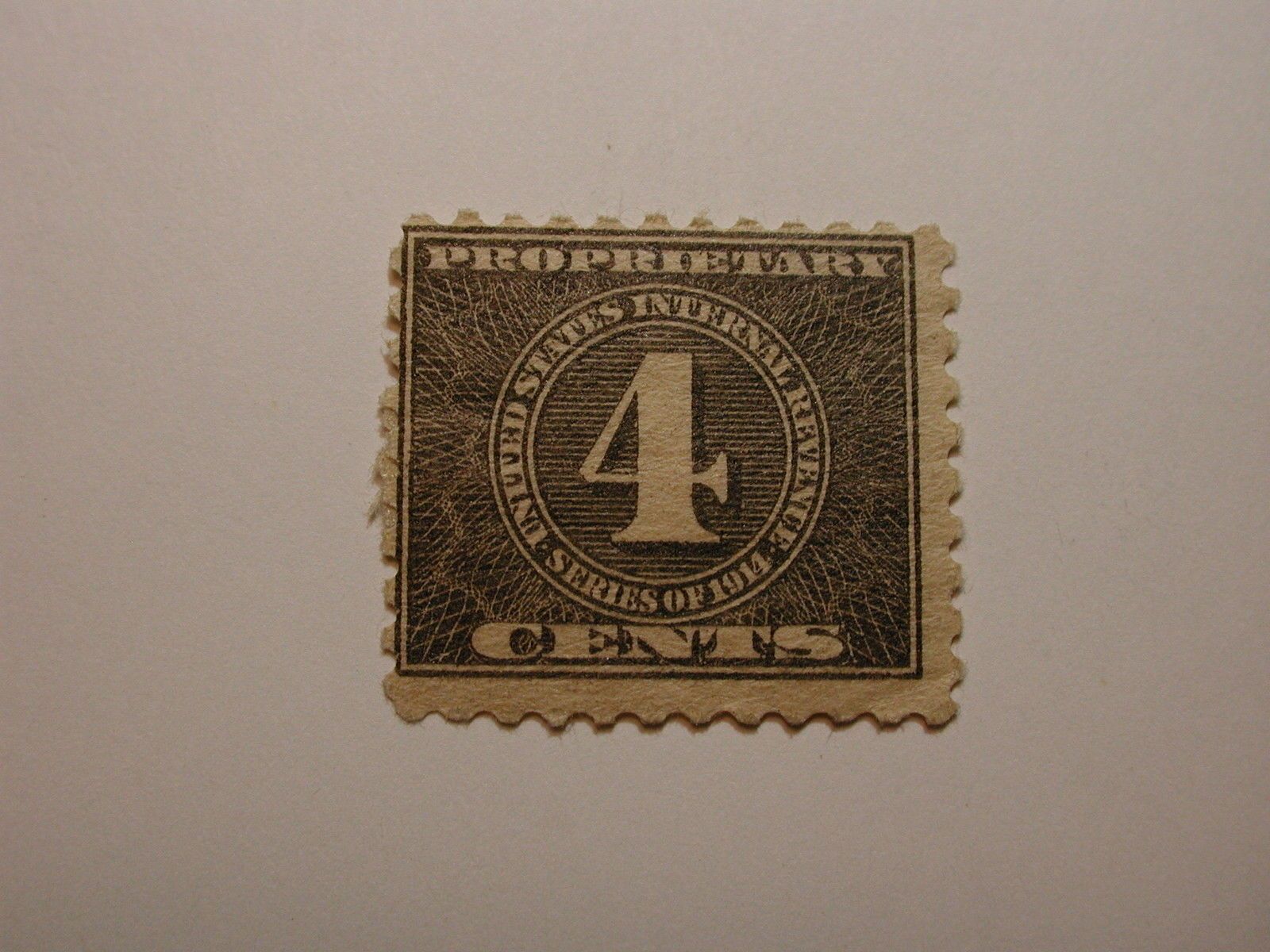 U.S. Scott #RB41 4 Cent Issue Revenue Proprietary Tax Stamp 1914 – NH,  Origin... - Bellport Jewelers