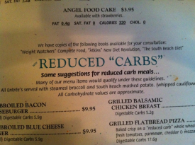 Reduced "Carbs"