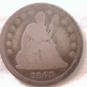 1843 U.S. Liberty Seated Quarter Good