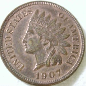 1907 U.S Indian Head Cent Type About Uncirculated