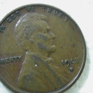 1913-S U.S lincoln Wheat Cent Type Fine