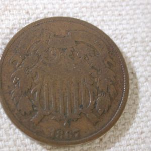 1867 U.S Two Cent Piece Very Good