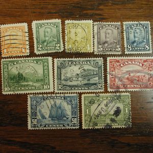 CANADA SCOTT #149-59 Complete Set of Ten Stamps - USED - Light Hinged