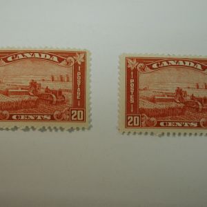 Stamps Canada #175 20 Cent - Brown Red L/H -Mint - Harvesting Wheat of 1930