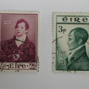 Ireland Stamps - Robert Emmet 1953 #149 and #150 Used - Thomas Moore